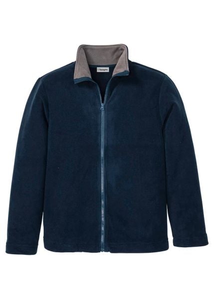Bluza rozpinana z polaru. Niebieskie bluzy bez kaptura męskie bonprix, m, z polaru. Za 109.99 zł.