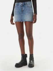 HUGO Spódnica jeansowa Galanie 50561137 Niebieski Regular Fit. Niebieskie spódniczki damskie Hugo, s, bez wzorów, z bawełny. Za 399.99 zł.