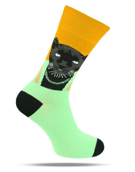 Skarpetki Bawełniane - Tematyczne - Czarna Pantera. Czarne skarpetki męskie His Story, bez wzorów, z bawełny. Za 29.99 zł.