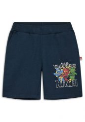 Spodenki Chłopięce LEGO Ninjago Pino300 Granatowe. Niebieskie szorty męskie LEGO, z bawełny, bez kołnierzyka. Za 79.99 zł.