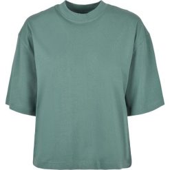 Koszulka damska Urban Classics organic oversized-Duże rozmiary. Zielone bluzki sportowe damskie Urban Classics, bez kołnierzyka, bez ramiączek. Za 142.00 zł.