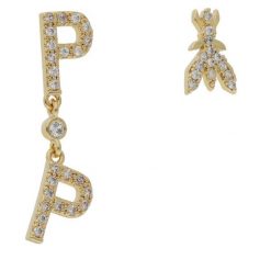 Kolczyki Patrizia Pepe. Żółte kolczyki damskie Patrizia Pepe, złote. Za 249.99 zł.