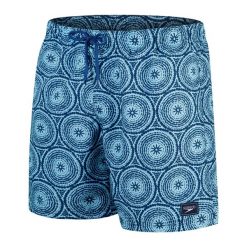 Spodenki szorty męskie Speedo Print Leis. Niebieskie szorty męskie Speedo, z lycry, bez kołnierzyka. Za 179.99 zł.