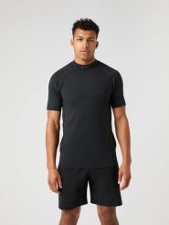Bjorn_borg BORG MOCK NECK T-SHIRT czarny. Czarne t-shirty męskie Björn Borg, m, bez wzorów, bez kołnierzyka. Za 288.00 zł.