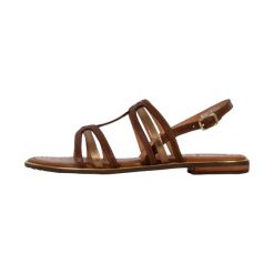 Sandały GEOX D SOZY PLUS Brązowy. Brązowe sandały damskie Geox, bez wzorów, ze skóry, bez obcasa. Za 332.99 zł.