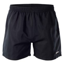 Męskie Szorty Matowe. Czarne szorty męskie Hi-tec, bez wzorów, sportowe. Za 53.99 zł.