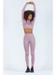 Onamaste Legginsy sportowe w kolorze lawendowym rozmiar: L/XL. Różowe legginsy damskie Onamaste, l, bez wzorów, z materiału, z podwyższonym stanem, outdoorowe. Za 96.60 zł.