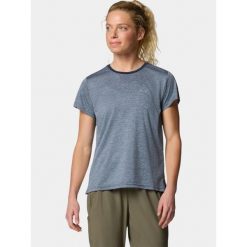 Koszulka techniczna damska Columbia BlueVista Hill Short Sleeve Crew. Niebieskie bluzki damskie Columbia, m, bez wzorów, bez kołnierzyka. Za 94.99 zł.