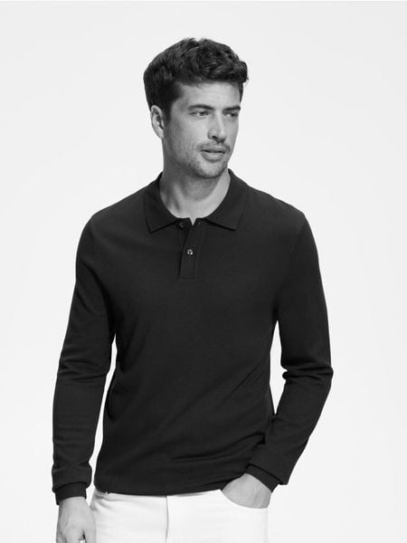 Wiskozowy sweter polo - ciemnozielony. Zielone swetry męskie Reserved, l, bez wzorów, z dzianiny, bez kołnierzyka. Za 119.99 zł.