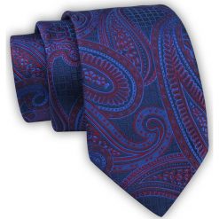 Krawat Alties (7 cm) - Niebieski w Duży Wzór. Niebieskie krawaty i muchy męskie Alties, bez wzorów, z tkaniny, eleganckie. Za 49.00 zł.