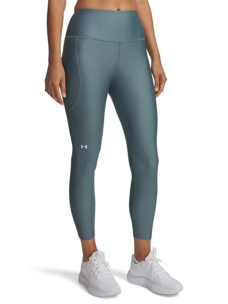 Under Armour Legginsy funkcyjne w kolorze szaroniebieskim rozmiar: XS. Niebieskie legginsy damskie Under Armour, xs, bez wzorów, z materiału. Za 114.17 zł.