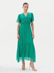 Haveone Sukienka letnia AFF-N006 Zielony Loose Fit. Zielone sukienki damskie Haveone, na lato, l, bez wzorów, z jedwabiu, bez kołnierzyka, bez ramiączek. Za 389.99 zł.