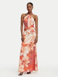 Marciano Guess Sukienka koktajlowa G6GK27 W1868 Pomarańczowy Regular Fit. Brązowe sukienki damskie Marciano Guess, z aplikacjami, z syntetyku, wizytowe, bez kołnierzyka, bez ramiączek. Za 1,289.00 zł.