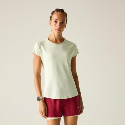 Damska koszulka z krótkim rękawem i okrągłym dekoltem Corral Active. Czarne t-shirty damskie Dare 2b, bez wzorów, z elastanu, bez kołnierzyka. Za 80.00 zł.