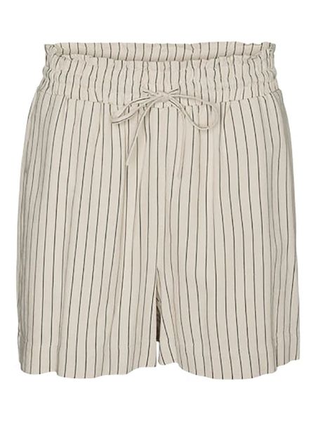 Vero Moda Szorty w kolorze beżowo-czarnym rozmiar: XS. Brązowe szorty damskie Vero Moda, bez wzorów, z wiskozy, klasyczne, z podwyższonym stanem. Za 28.31 zł.