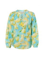 Emily van den Bergh Bluzka damska tunika Kobiety Bawełna niebieski|żółty, 42. Niebieskie tuniki damskie Emily van den Bergh, bez wzorów, z bawełny, bez kołnierzyka, bez ramiączek. Za 549.95 zł.