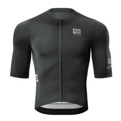 Koszulka kolarska na rower. Czarne bluzki sportowe damskie ROCKBROS, l, z materiału, bez kołnierzyka, bez ramiączek. Za 309.99 zł.