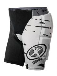 Spodenki ochronne narciarskie snowboardowe unisex X-Factor Mega II. Brązowe szorty męskie X-Factor, bez wzorów, z tkaniny, sportowe. Za 275.00 zł.