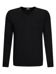 Seidensticker Sweter w kolorze czarnym rozmiar: XXL. Czarne swetry męskie Seidensticker, xxl, bez wzorów, z bawełny, bez kołnierzyka. Za 151.95 zł.