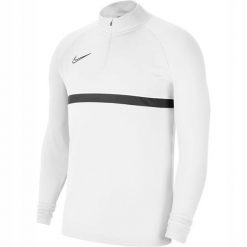 Bluza piłkarska męska Nike Academy Dri-Fit bez kaptura ze stójką na zamek. Białe bluzy bez kaptura męskie Nike, m. Za 121.00 zł.