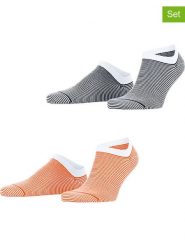 ESPRIT Skarpety (2 pary) "Allover" w kolorze pomarańczowo-biało-granatowym rozmiar: 39-42. Białe skarpetki męskie Esprit, bez wzorów, z poliamidu. Za 26.99 zł.