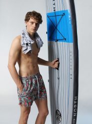 North Sails Szorty kąpielowe "Volley" w kolorze oliwkowo-pomarańczowym rozmiar: L. Brązowe szorty sportowe męskie North Sails, l, z materiału, outdoorowe. Za 152.99 zł.