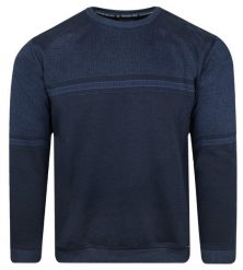 Bluza z Okrągłym Dekoltem, Ciemna Niebieska bez Kaptura, Męska -BAGARDA. Niebieskie bluzy bez kaptura męskie Bagarda, m, z bawełny. Za 155.00 zł.
