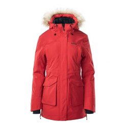 Kurtka damska ocieplana Hi-Tec Lady Lasse - czerwona, Rozmiar S. Czerwone kurtki damskie Hi-tec, na zimę, m, bez wzorów, z materiału, bez kaptura. Za 239.99 zł.