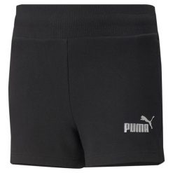 Młodzieżowe szorty Essentials+ PUMA Black. Czarna szorty damskie Puma, bez wzorów, eleganckie. W wyprzedaży za 94.10 zł.