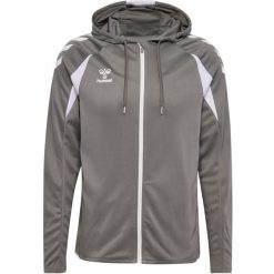 Bluza dresowa z kapturem Hummel Core 2.0. Białe bluzy sportowe męskie HUMMEL, bez wzorów, z dresówki, sportowe, bez kołnierzyka, bez ramiączek. Za 277.00 zł.