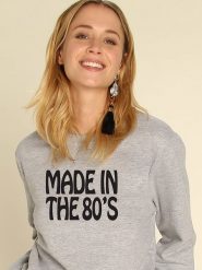 WOOOP Bluza "Made In The 80s" w kolorze szarym rozmiar: S. Szare bluzy bez kaptura damskie Wooop, s. Za 121.51 zł.