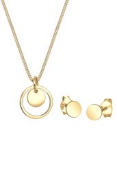 Elli Damski wisiorek płytkowy Cut-Out Geo Set kolczyki wkrętki ze srebra próby 925 Sterling Silver Zestawy 1 ct. Szare kolczyki damskie Elli, srebrne, na sztyftcie. Za 333.99 zł.
