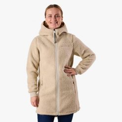 Bluza polarowa turystyka damska Swedemount Lofoten Pile Coat wodoodporna. Brązowe bluzy bez kaptura damskie SWEDEMOUNT, z polaru. W wyprzedaży za 297.00 zł.