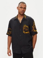 Versace Jeans Couture Koszula 76GAL2BW Czarny Regular Fit. Czarne koszule męskie Versace Jeans Couture, m, bez wzorów, z jeansu, bez kołnierzyka, bez ramiączek. Za 2,019.00 zł.
