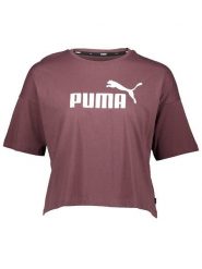 Puma Koszulka "ESS" w kolorze bordowym rozmiar: S. Czerwone bluzki damskie Puma, s, bez wzorów, z bawełny, bez kołnierzyka, bez ramiączek. Za 52.67 zł.