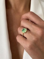 Les Petites Précieuses Pozłacany pierścionek z ametystem rozmiar: 60. Zielone pierścionki damskie Les Petites Précieuses, z ametystem, pozłacane. Za 204.96 zł.