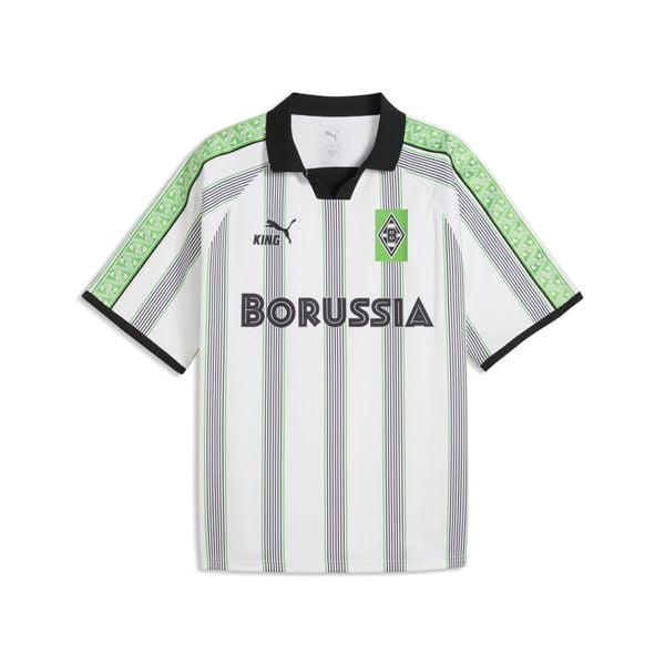 Męska koszulka Borussia Mönchengladbach KING PUMA. Białe t-shirty sportowe męskie Puma, na wiosnę, m, z materiału, bez ramiączek, do piłki nożnej. Za 369.00 zł.