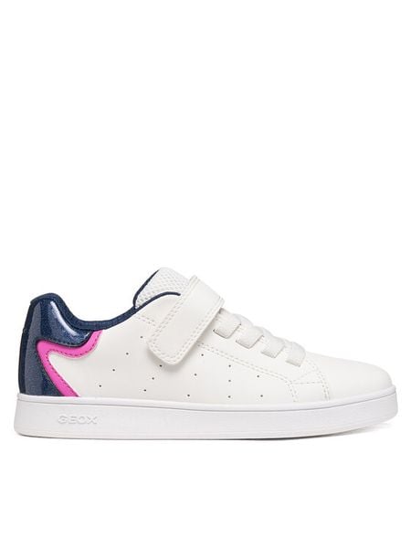 Geox Sneakersy J Eclyper Girl J36LRA 0BCKC C0006 M Biały. Białe buty sportowe dziewczęce Geox, bez wzorów, ze skóry, bez zapięcia. Za 188.99 zł.