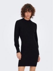 JDY Sukienka dzianinowa 15271590 Czarny Regular Fit. Czarne sukienki damskie JDY, l, bez wzorów, z dzianiny, bez kołnierzyka, bez ramiączek. Za 119.99 zł.