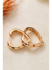 Heliophilia Pozłacane kolczyki-kreole rozmiar: onesize. Żółte kolczyki damskie Heliophilia, z cyrkonią, metalowe. Za 30.99 zł.