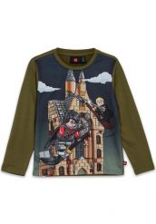 Koszulka Dziecięca z Długim Rękawem LEGO Harry Potter Tano 706 Zielona. Zielone koszulki dziewczęce LEGO, s, bez wzorów, z bawełny, bez ramiączek. Za 69.99 zł.