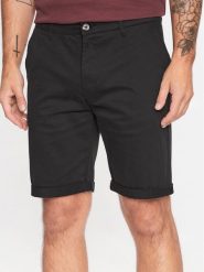 Solid Szorty materiałowe 21200395 Czarny Regular Fit. Czarne szorty męskie !SOLID, bez wzorów, z bawełny. Za 189.99 zł.