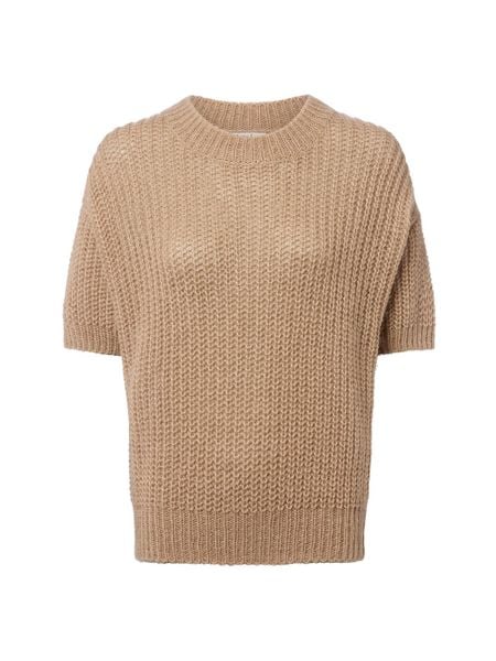 Marie Lund sweter z dzianiny Marie Lund z mieszanki wełny Kobiety beżowy, XL/XXL. Brązowe swetry klasyczne damskie Marie Lund, na wiosnę, xl, z dzianiny, bez kołnierzyka. Za 279.95 zł.