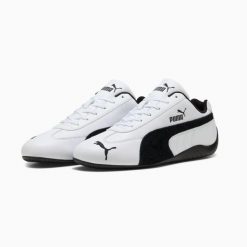 Buty sportowe unisex Puma SPEEDCAT LTHR białe 40317501 r 47. Białe buty sportowe na co dzień damskie Puma, bez wzorów, z gumy. Za 302.99 zł.