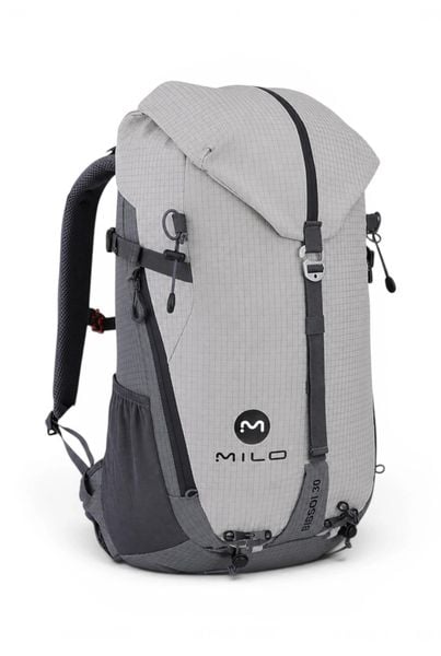 Plecak trekkingowy MILO BISSOI 30 Light Grey. Szare plecaki damskie Milo, bez wzorów, z nylonu. Za 379.00 zł.