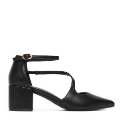 Czółenka JENNY. Czarne czółenka damskie Jenny, bez wzorów, bez obcasa. Za 139.99 zł.