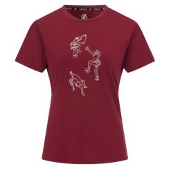 T-shirt damski Dare 2B Tranquility III. Czerwone t-shirty damskie Dare 2b, bez wzorów, z bawełny, bez kołnierzyka. Za 139.99 zł.