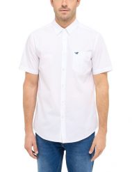 Męska Koszula Mustang Style Gilroy General White 1016251 2045. Białe koszule męskie Mustang, m, bez wzorów, bez kołnierzyka, bez ramiączek. Za 149.99 zł.