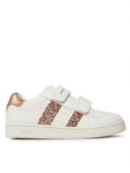 Geox Sneakersy J Eclyper Girl J45LRA 000BC C1ZH8 S Biały. Białe buty sportowe dziewczęce Geox, bez wzorów, ze skóry, bez zapięcia. Za 159.99 zł.