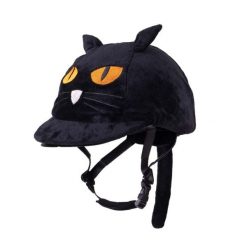 Czapka do kasku jeździeckiego QHP Halloween. Czarne czapki z daszkiem damskie QHP, bez wzorów, z materiału. Za 219.50 zł.